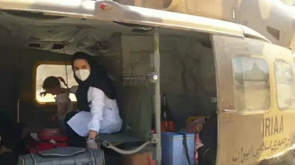 نجات جان زن باردار توسط بالگرد هوانیروز ارتش