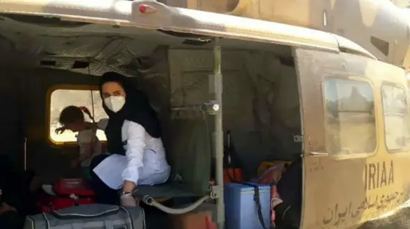 نجات جان زن باردار توسط بالگرد هوانیروز ارتش