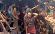  Footage Shows Smugglers Beating Rohingya Refugees on Trafficking Boat 
