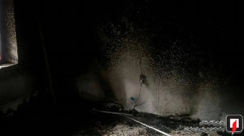 بخاری برقی اتاقک کارگری را به آتش کشید