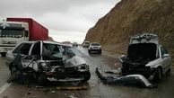 ۶ کشته و زخمی در تصادف جاده‌ای محور پلدختر – اندیمشک