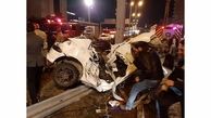حادثه وحشتناک برای یک 206 له شده در نیایش تهران + عکس های دلهره آور