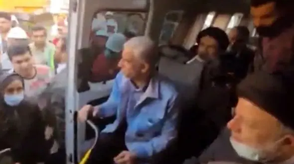 فیلم درد دل صمیمی یک مرد آبادانی با رئیس جمهور / در محل حادثه متروپل صورت گرفت