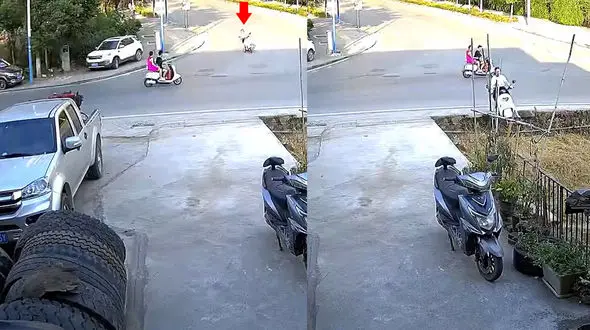 ببینید / سرعت غیر قابل کنترل دختر موتور سوار 