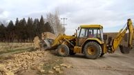 تخریب ۱۴ بنای غیر مجاز در اراضی کشاورزی شهرستان البرز