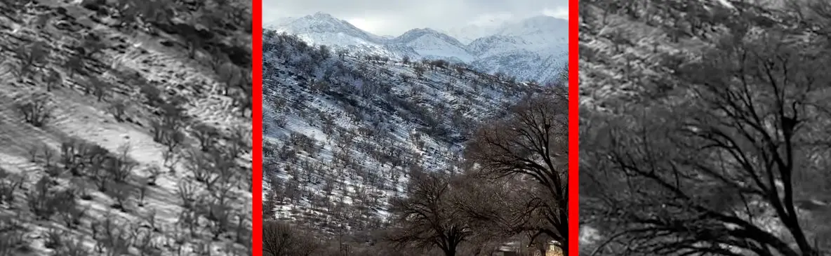 فیلم مناظر زمستانی جاده‌ لرستان