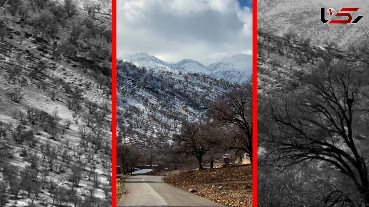 فیلم مناظر زمستانی جاده‌ لرستان