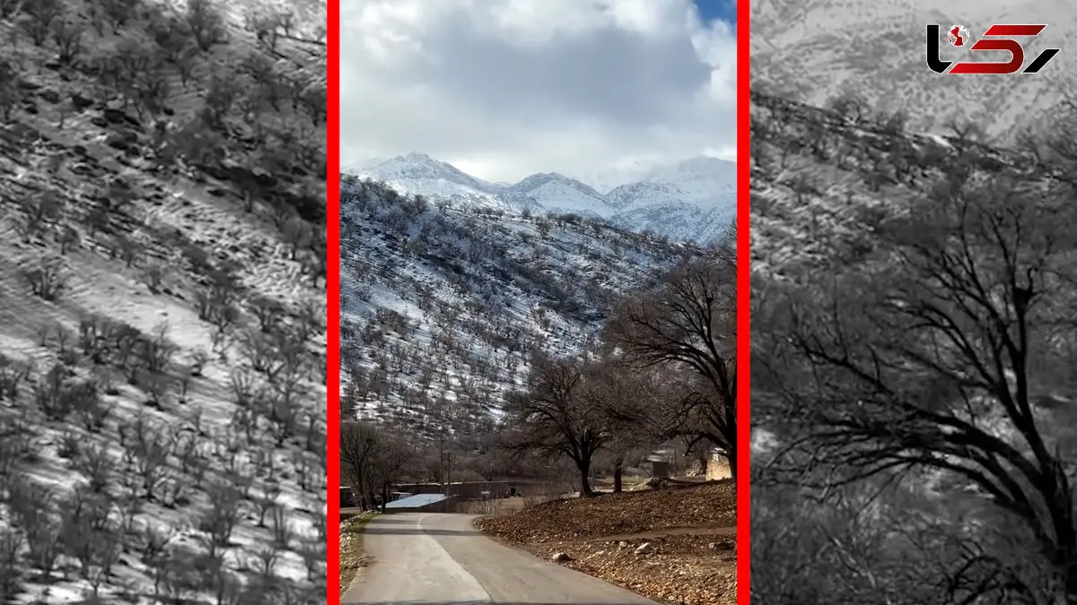 فیلم مناظر زمستانی جاده‌ لرستان