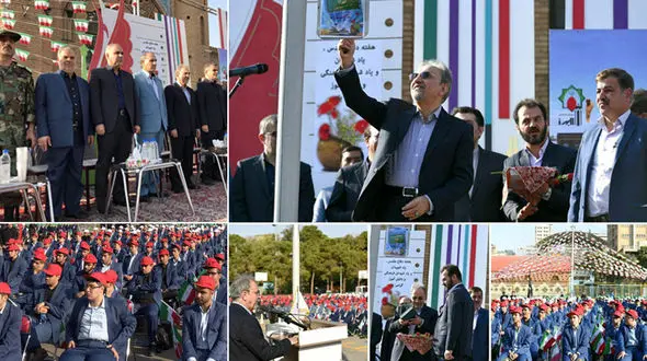 شهردار تهران برای نواختن زنگ آغاز سال جدید تحصیلی به دبیرستان البرز رفت 