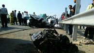 مرگ وحشت آور 3 مرد در برخورد شاخ به شاخ 2 خودرو در پل فیروزآباد + فیلم و عکس 