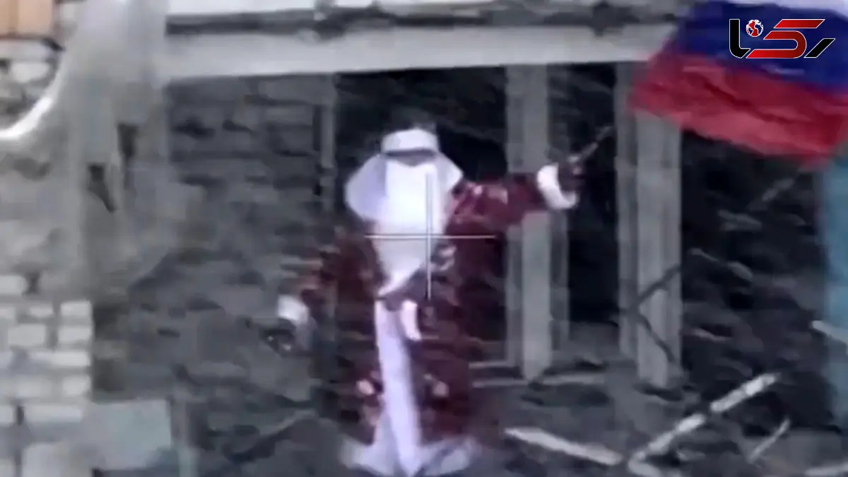 فیلم تصاویر پهپادی از پرچم روسیه در خط مقدم