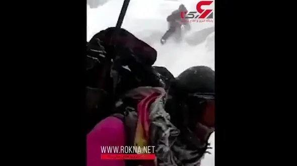 کولاک دنا را فراگرفت / 4 نجاتگر چگونه در ششمین روز خود را نجات دادند + فیلم