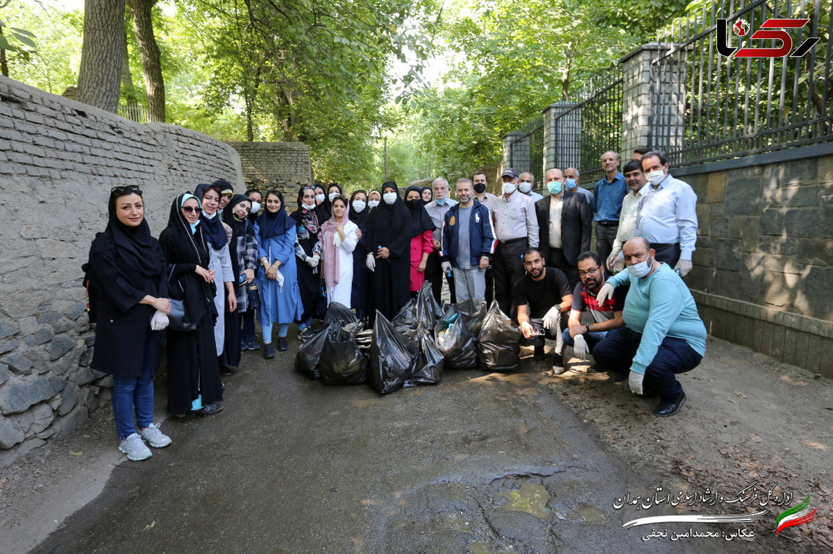 پاکسازی طبیعت با همکاری خبرنگاران همدان