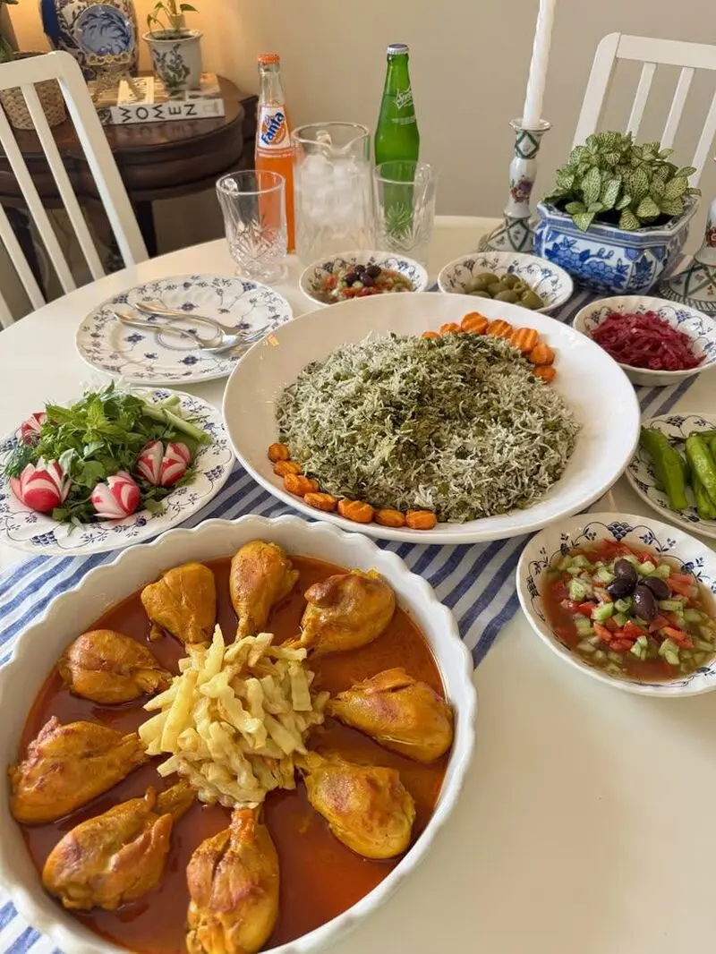 مدل ساده میز شام عروس
