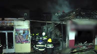 آتش سوزی در یکی از بازار‌های مصالح ساختمانی فروشی باکو + فیلم و عکس