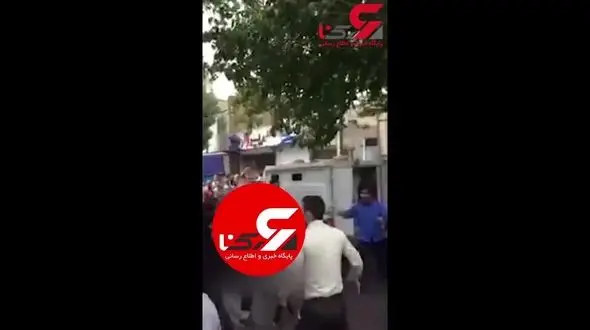 فیلم سرقت مسلحانه از بانک تجارت / دزد تسلیم شد 