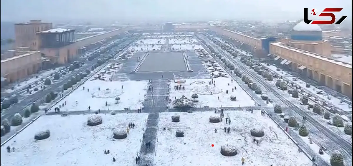 اتفاقی کم‌سابقه در اصفهان؛ شهر پس از دو دهه لباس سفید بر تن کرد + فیلم