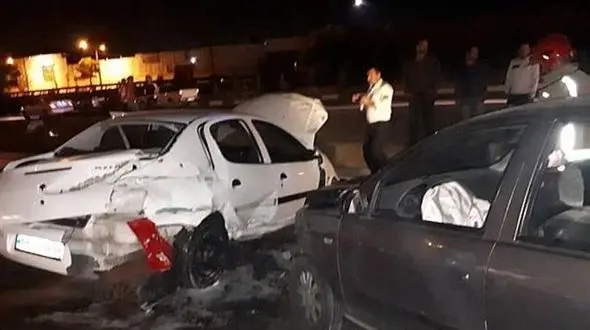 ۳ مصدوم بر اثر تصادف شدید رانا با تیبا + تصاویر 