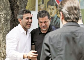 عکس سفر در زمان / علی دایی، عابدزاده، افشین پیروانی و حمید استیلی در نماز جمعه تهران   ابرستاره های فوتبال در دهه 70