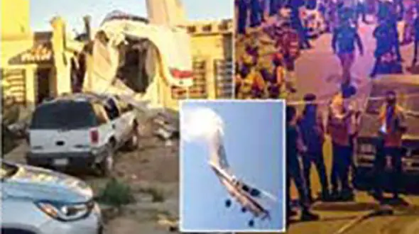 سقوط مرگبار هواپیما در منطقه مسکونی متعلق به موادفروشان+عکس