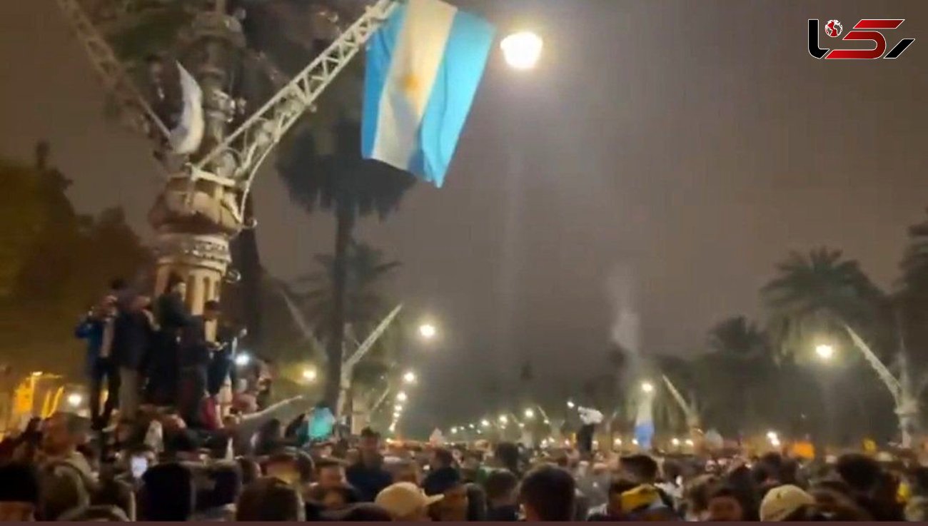 جشن و پایکوبی هواداران آرژانتین در بارسلونا + ویدیو
