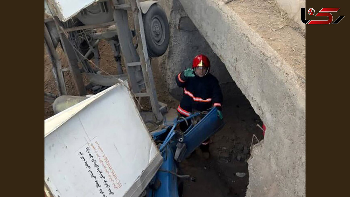 مرگ تلخ راننده نیسان بر اثر سقوط در کانال آب