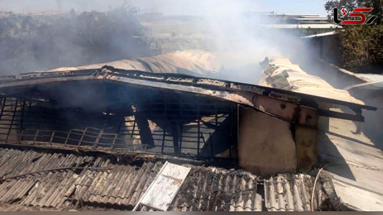 آتش‌سوزی گسترده در کارخانه تولید مبلمان در پردیس
