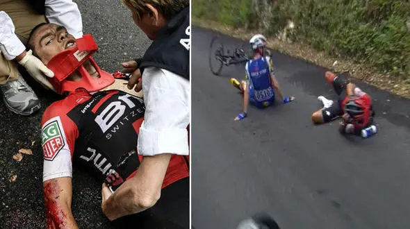 حادثه شدید در تور دوچرخه‌سواری +فیلم و عکس