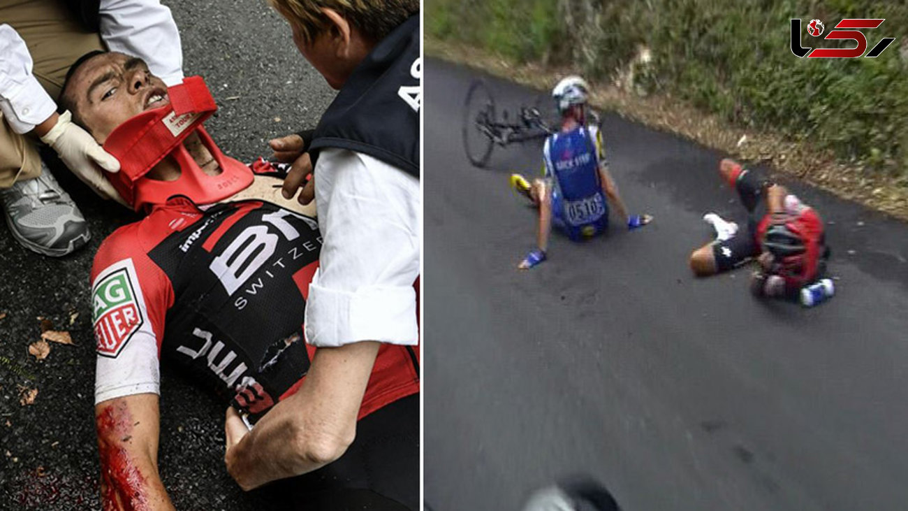 حادثه شدید در تور دوچرخه‌سواری +فیلم و عکس