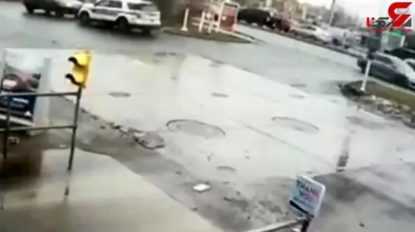 فیلم لحظه شلیک مرد ایرانی  به پلیس کانادا / انوشیروان بازداشت شد 