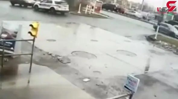 فیلم لحظه شلیک مرد ایرانی  به پلیس کانادا / انوشیروان بازداشت شد 