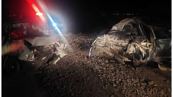 11 زخمی در تصادف 2 پراید مچاله شده در جاده عشق آباد