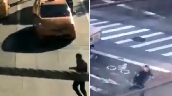 لحظه دستگیری تروریستی که در نیویورک دوچرخه سواران را زیر گرفت + فیلم