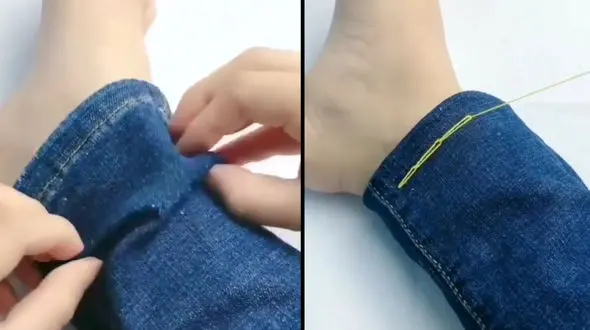 یک روش ساده برای کوتاه کردن پارچه شلوار + فیلم