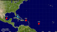 3 طوفان شدید در منطقه اقیانوس اطلس+فیلم