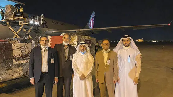 دومین محموله کمکهای دولت قطر به ایران برای مقابله با کرونا وارد تهران شد
