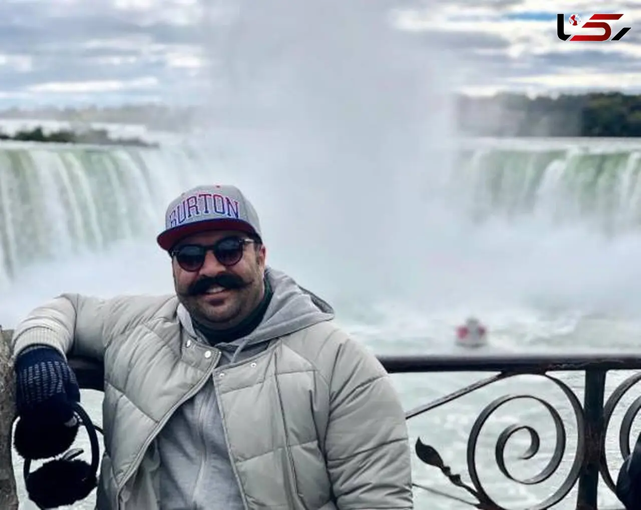 سلفی بهنام بانی با آبشار نیاگارا+عکس