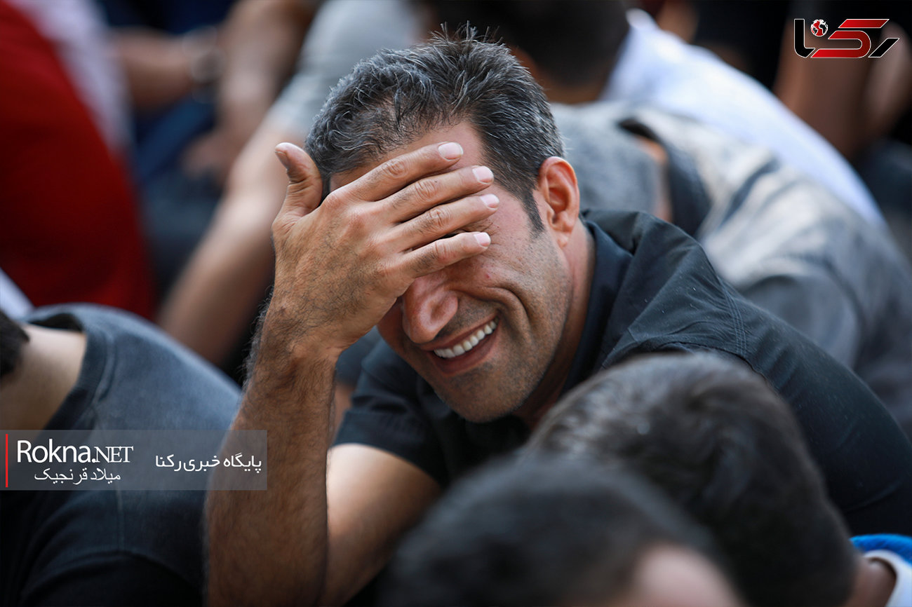 خنده های عجیب یک گنده لات تهرانی بعد از بازداشت + عکس