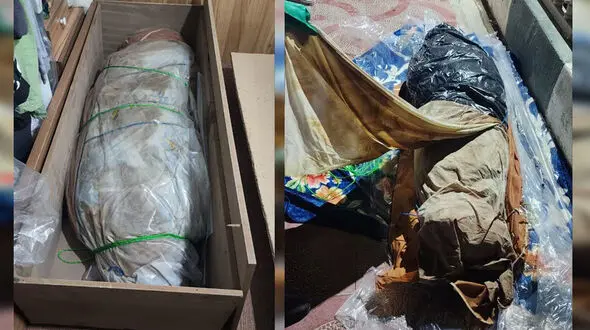 کشف جسد زن جوان داخل تابوت دست ساز در شهر قدس / مرد متاهل راز جنایت را لو داد + عکس