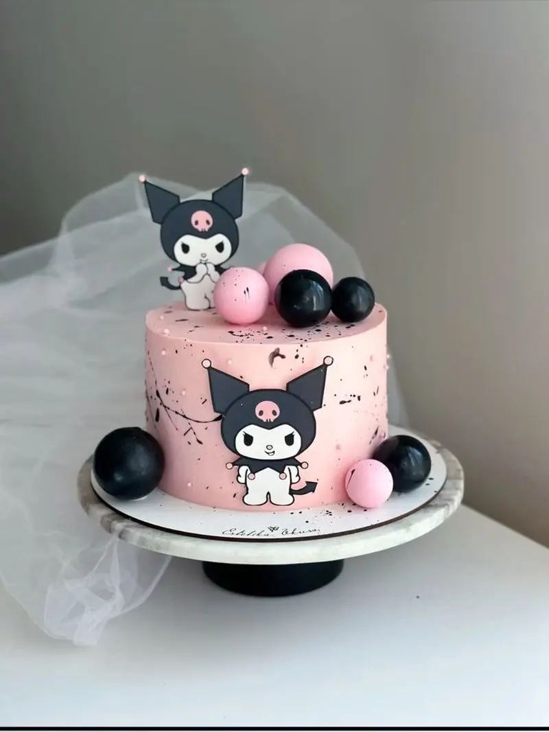 کیک تولد کرومی ساده