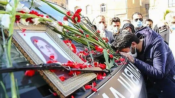 وداع تلخ با پرستار باردار بیمارستان لقمان حکیم که با کرونا درگذشت + عکس