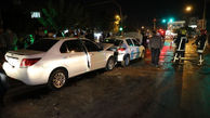 تصادف زنجیره‌ای در تقاطع وحدت - میرزاکوچک خان + عکس