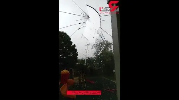 بارش تگرگ های بزرگ + فیلم و عکس