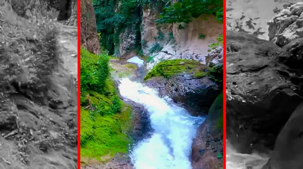 فیلم جریان آب خروشان آبشار لوه