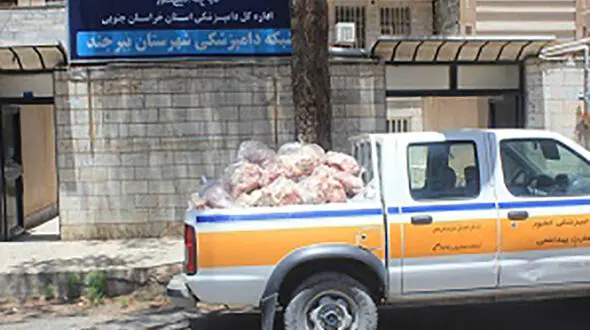 کشف فرآورده‌ های دامی غیر بهداشتی در بیرجند