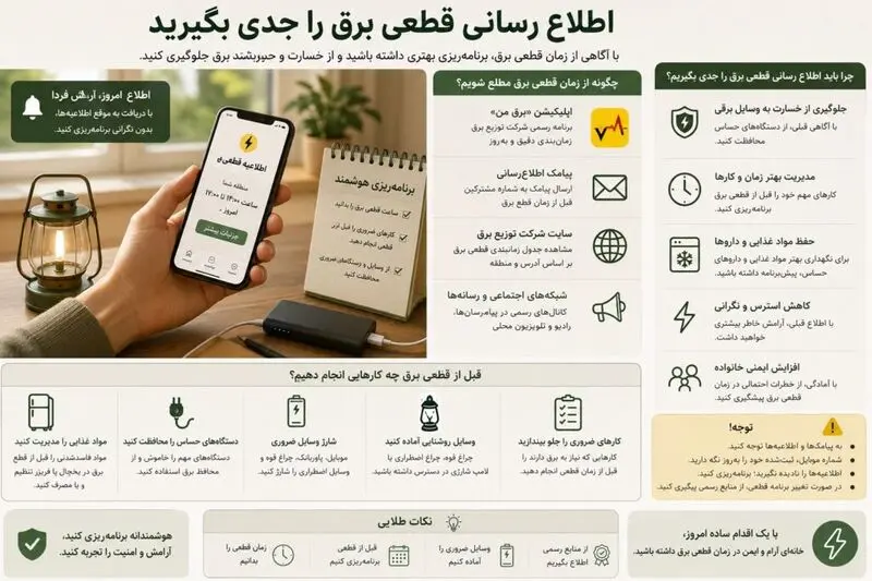 اطلاع رسانی قطعی برق