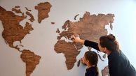  دکوراسیون خانه با نقشه جهان بر روی دیوار +عکس های دیدنی