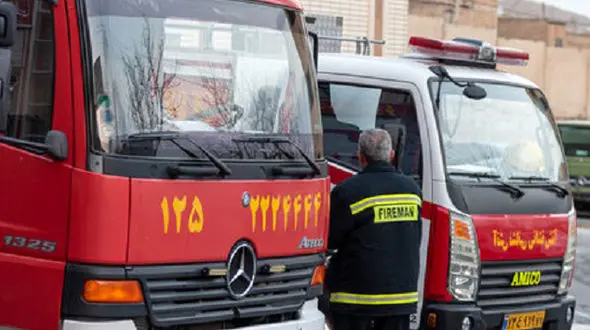 اعزام آتش نشانان تهرانی حادثه پلاسکو به آبادان 