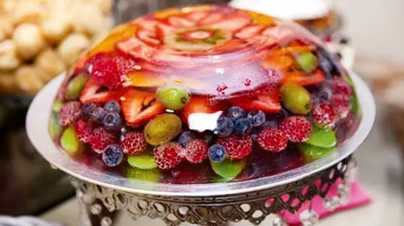 تزیین انواع ژله با میوه + عکس