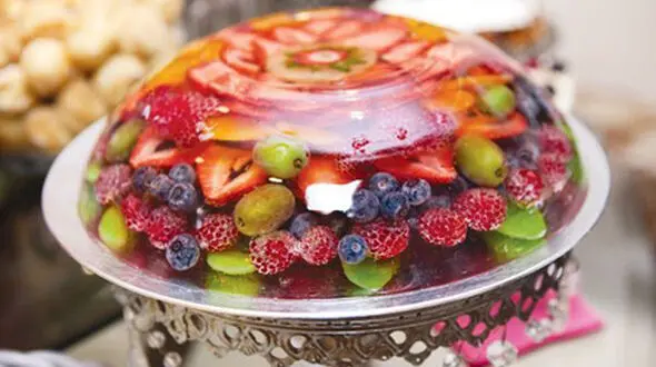 تزیین انواع ژله با میوه + عکس